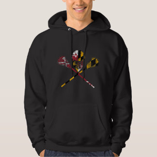 Maryland Flag Lacrosse Boys Men's Women's College  Hoodie