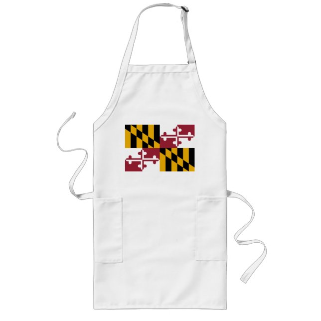 Maryland Flag Long Apron (Front)