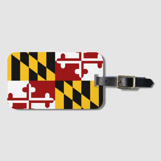 Maryland flag luggage tag (Front Horizontal)