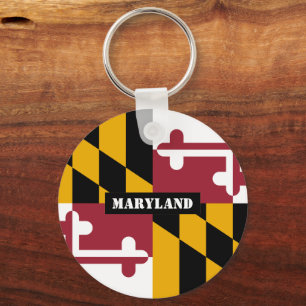 Maryland Flag & Maryland holiday, patriots /sports Key Ring