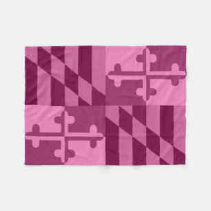 Maryland Flag Monochromatic blanket - hot pink