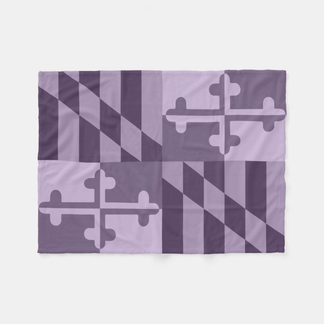 Maryland Flag Monochromatic blanket - purple (Front (Horizontal))