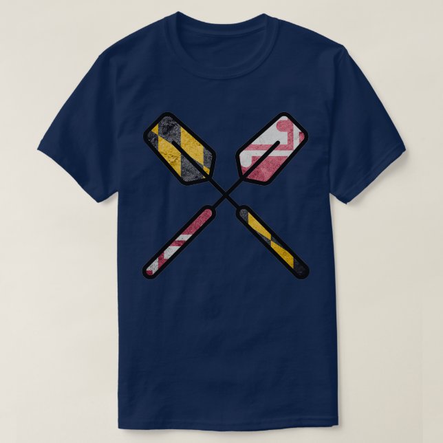 Maryland Flag Oars T-Shirt (Design Front)