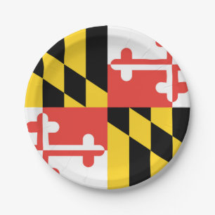 Maryland Flag Paper Plate