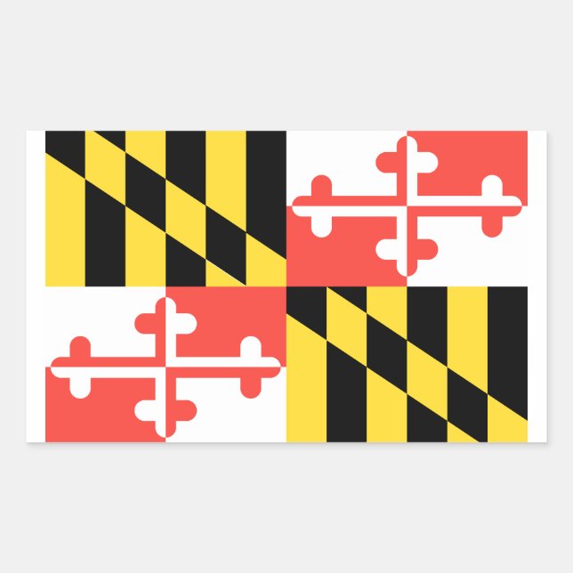 Maryland Flag Rectangular Sticker (Front)