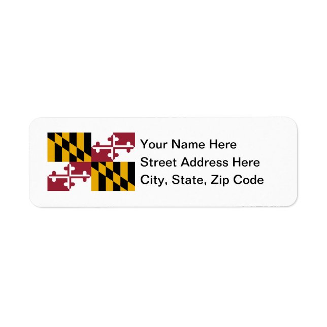 Maryland Flag Return Address Label (Front)
