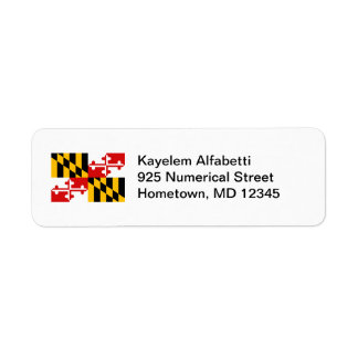 Maryland Flag Return Address Label