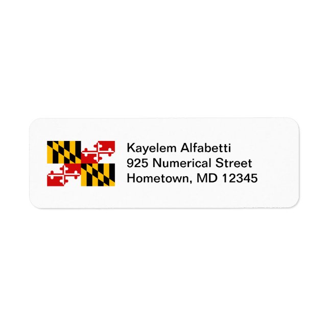 Maryland Flag Return Address Label (Front)