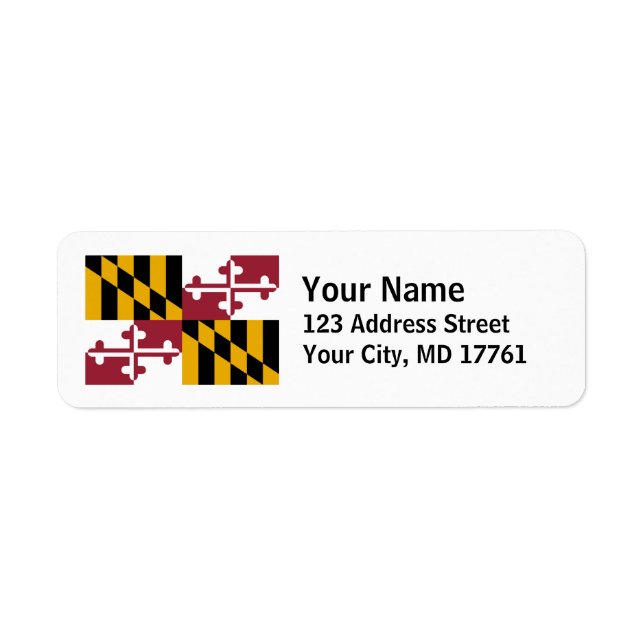 Maryland Flag Return Address Labels (Front)