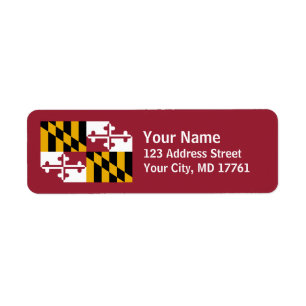 Maryland Flag Return Address Labels Red