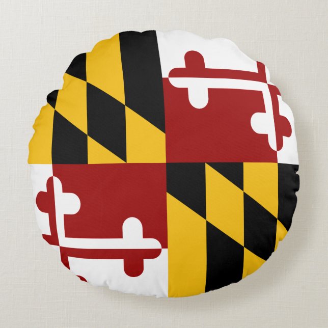 Maryland flag round cushion (Front)