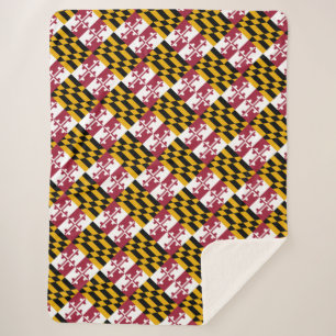 Maryland flag sherpa blanket
