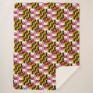Maryland flag sherpa blanket