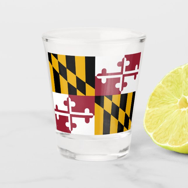 Maryland Flag Shot Glass (Front)