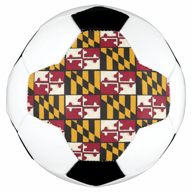 Maryland Flag Soccer Ball Unique  (Front)
