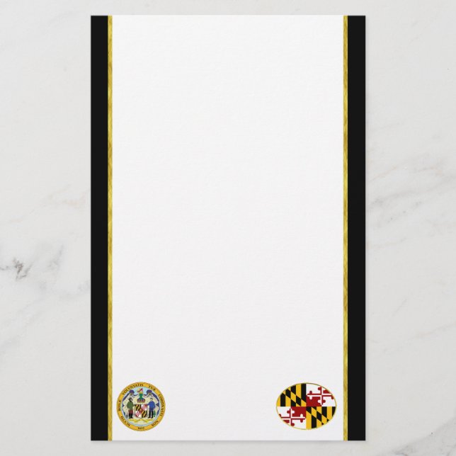 Maryland flag stationery (Front)