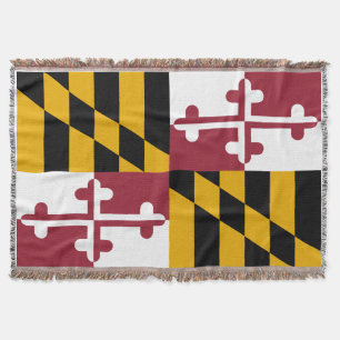 Maryland Flag Throw Blanket