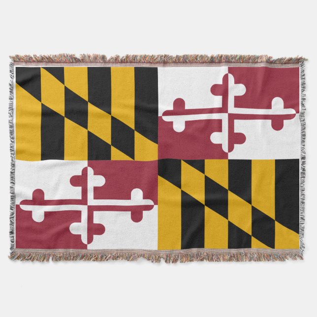 Maryland Flag Throw Blanket (Front)