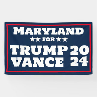 Maryland for Trump Vance 2024 Banner