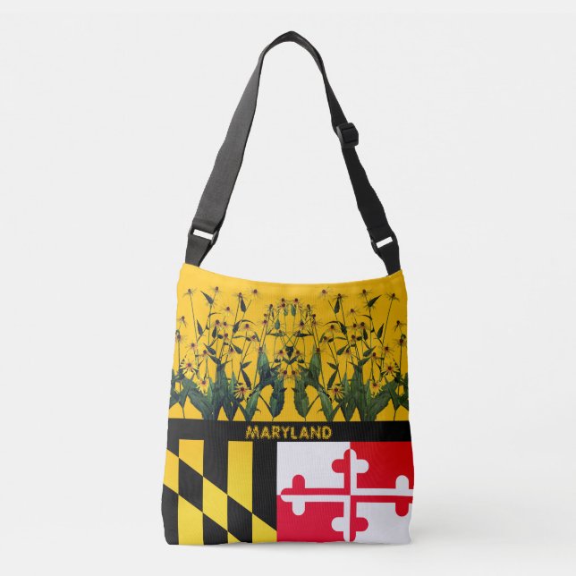 Maryland Fun Black-eyed Susan  Crossbody Bag (Front)