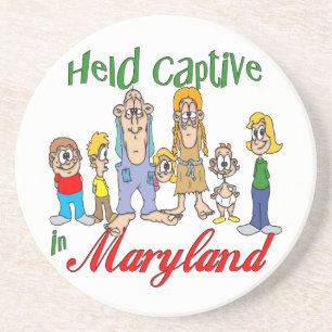 Maryland Funny Trailer Park Sandstone Coaster