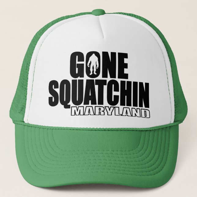 MARYLAND Gone Squatchin - Original Bobo Trucker Hat (Front)