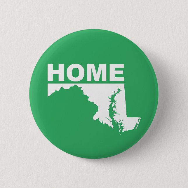 Maryland Home Away From State Button Badge Pin (Front)