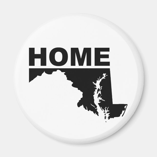 Maryland Home Away From State Fridge Magnet (Front)
