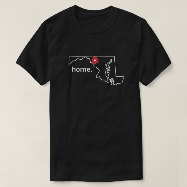 Maryland Home County t-shirt - Frederick co. (Design Front)