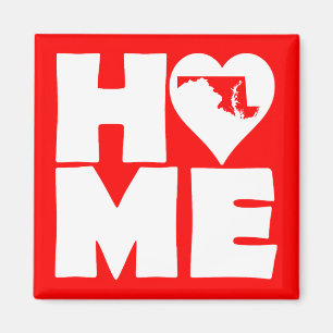 Maryland Home Heart State Fridge Magnet