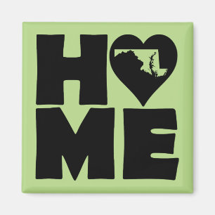 Maryland Home Heart State Fridge Magnet