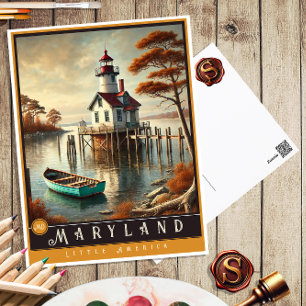 Maryland Hyper-Realistic State Postcard