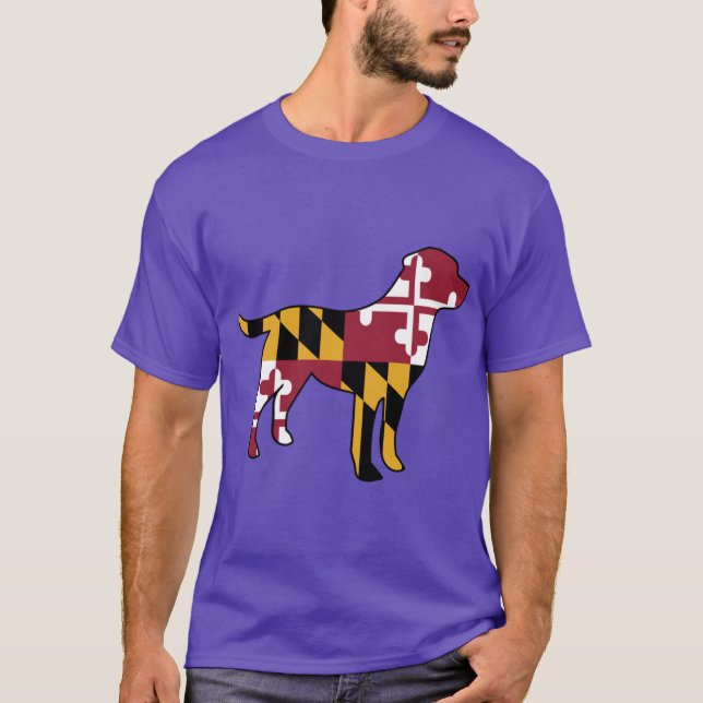 Maryland Labrador Dog Oversized T-Shirt (Front)