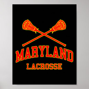 Maryland Lacrosse Vintage Lax 1 Poster