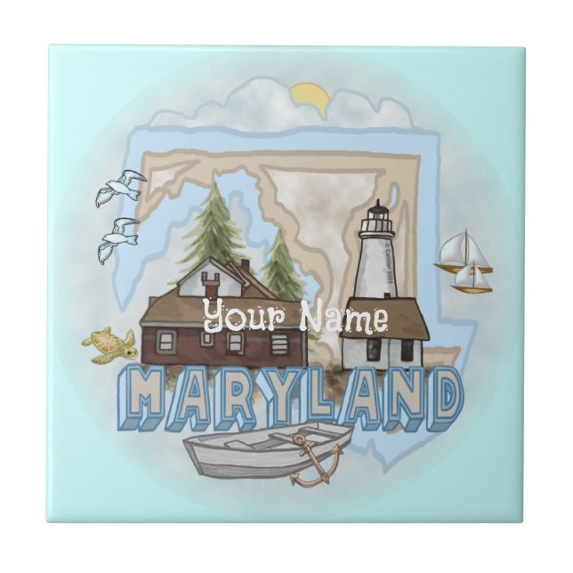 Maryland Lighthouse  tile (Front)