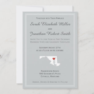 Maryland Love - Customisable Wedding Invitation