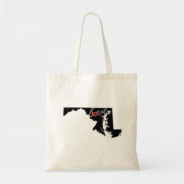 Maryland Love!  Gifts for MD Lovers Tote Bag (Front)