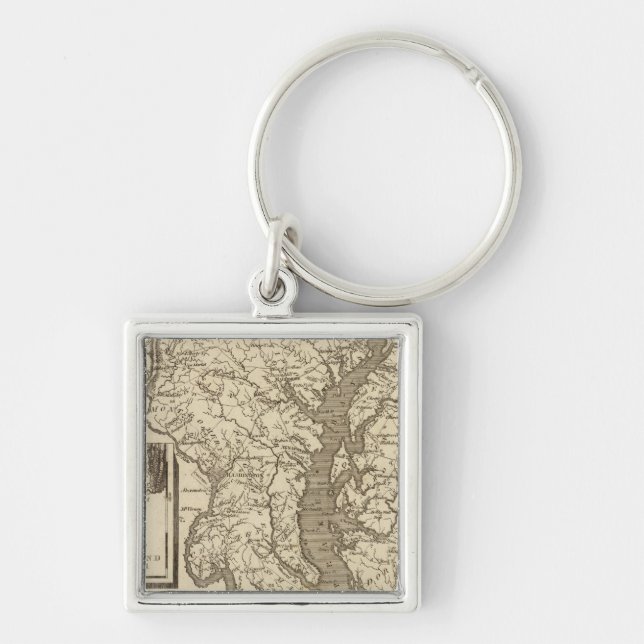 Maryland Map by Arrowsmith Key Ring (Front)