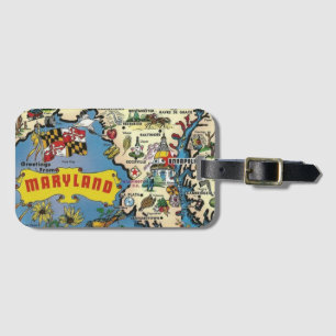 Maryland Map  Luggage Tag