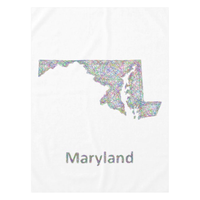 Maryland map tablecloth (Front)