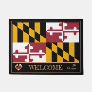 Maryland & Maryland Flag house mat /sports USA