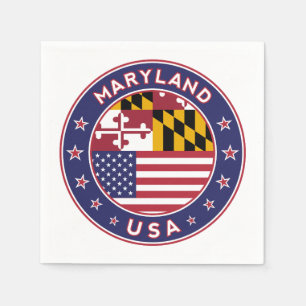 Maryland, Maryland sticker, phone case, bag Napkin