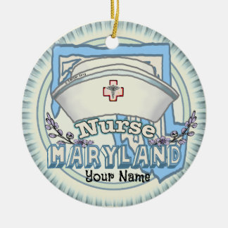 Maryland Nurse Ceramic Ornament