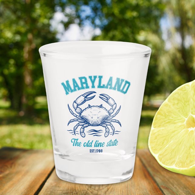 Maryland Old Line State Crab  Shot Glass (Creator Uploaded)