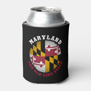 MARYLAND OLD LINE STATE FLAG CAN COOLER