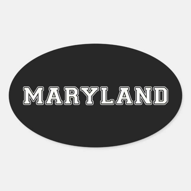 Maryland Oval Sticker (Front)