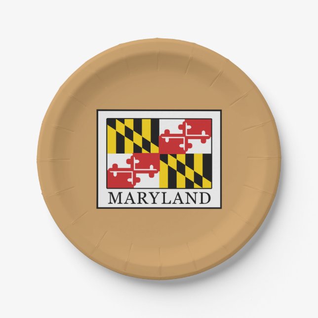 Maryland Paper Plate (Front)