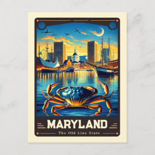 Maryland   Patriotic Spirit Vintage Postcard