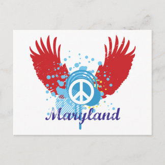 Maryland Peace Sign Postcard
