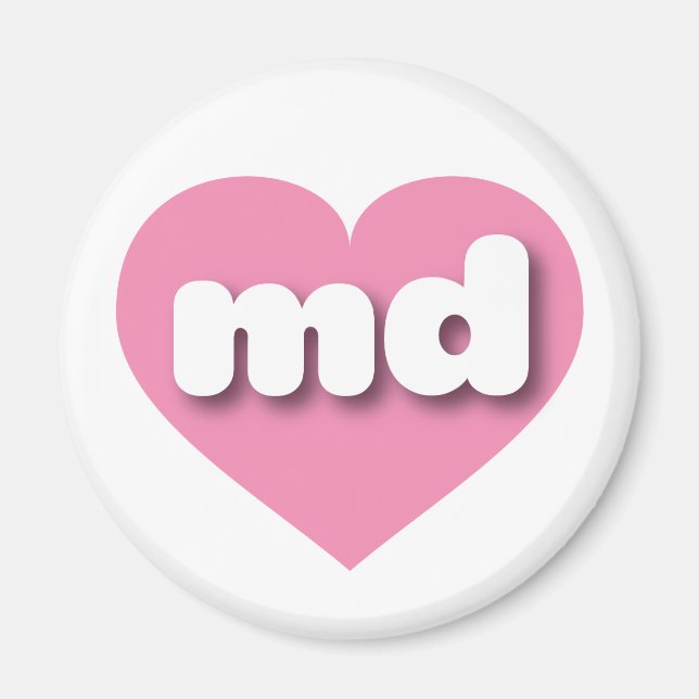 Maryland pink heart - I love md Magnet (Front)